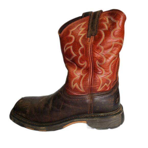 Ariat WorkHog Western Boots Mens 10.5 D Steel Toe Leather Square Toe Workwear - Picture 3 of 12